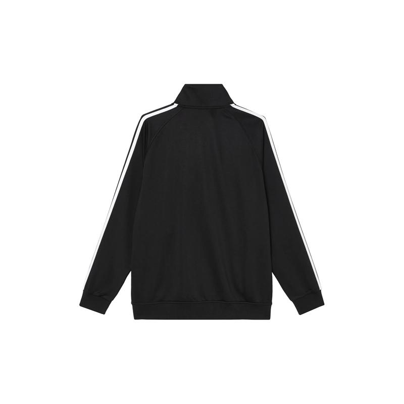 Adidas Fashion Casual Retro Striped Logo Jacket Unisex Jacket Black TR68TB