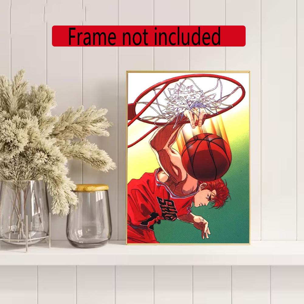 Sakuragi Basketball Dunk Diamond Painting Round Diamond Mosaic Rhinestones Diamond Embroidery Craft Kit Wall Decor Without Frame