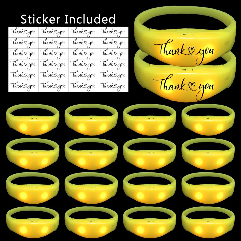 20-100 Piezas Pulseras LED para Bodas Pulsera Luminosa Activada por Música y Sonido Pulseras que Brillan en la Oscuridad Para Suministros de Fiesta de Cumpleaños