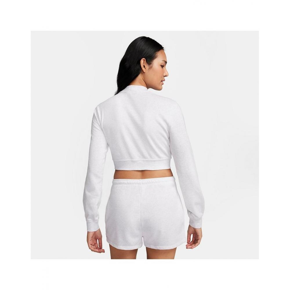 Nike Nsw Crewneck Crop Track Top White