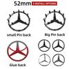AABII1 1pcs 52mm 57mm Car Steering Wheel Logo Sticker Emblem  For Mercedes Benz AMG W176 W202 W204 W205 W210 W211 CLA CLK CLS GLA GLC