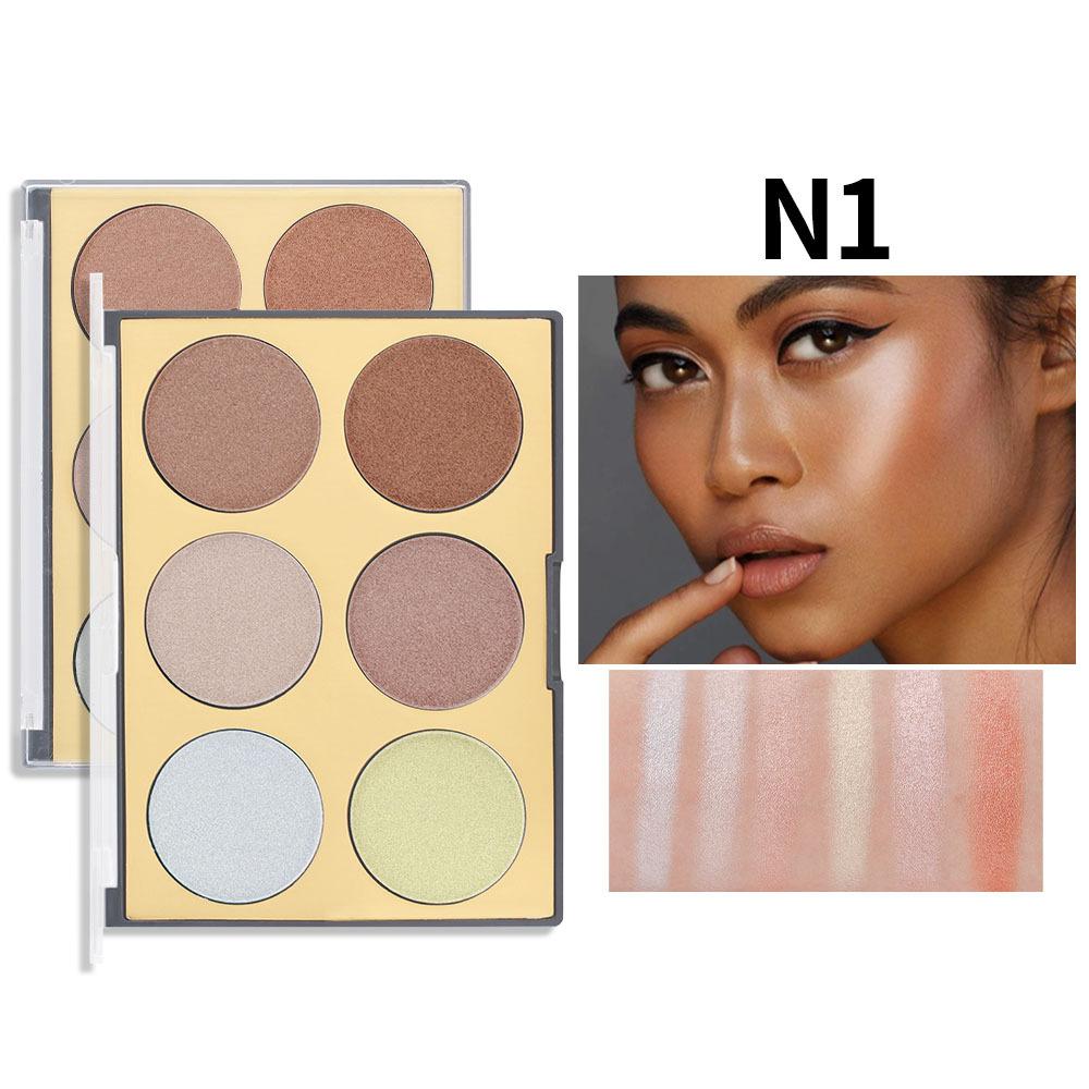 MISS ROSE 6-in-1 Exquisite Girl Highlighters Sexy Waterproof Non-removal Loaded Highlighter Glow High Lighter