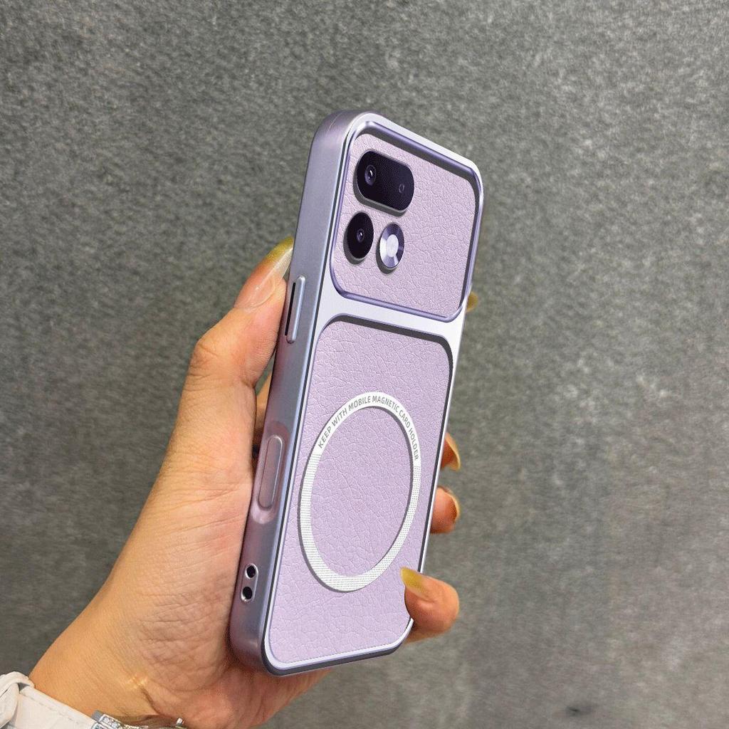 Verbesserte Schutzhülle mit großem Objektiv für realme 16T 5G, 16 Pro 5G, 16 Pro+ 5G Luxuriöses Ledergehäuse mit Magnetring