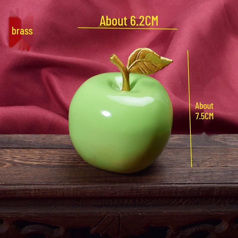 

Красное яблоко Фудзи, латунная фигурка, украшение - креативный подарок для мирного домашнего декора, на Новый год и Рождество.