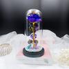 Send girlfriend birthday immortal rose glass cover luminous ornament source immortal flower gift box