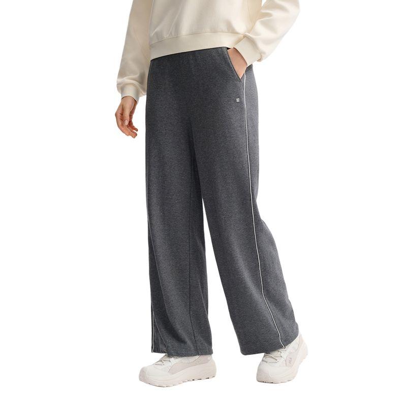 FILA White Casual Soft Comfortable Fleece Knit Straight Leg Pants Women bottoms F11W543604FMG