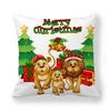 Weihnachts-Niedliche-Katzen-Serie Digitaldruck Kurzer Plüsch Kissenbezüge Dekorativ für Auto Sofa Büro Kissenbezug Haushaltswaren