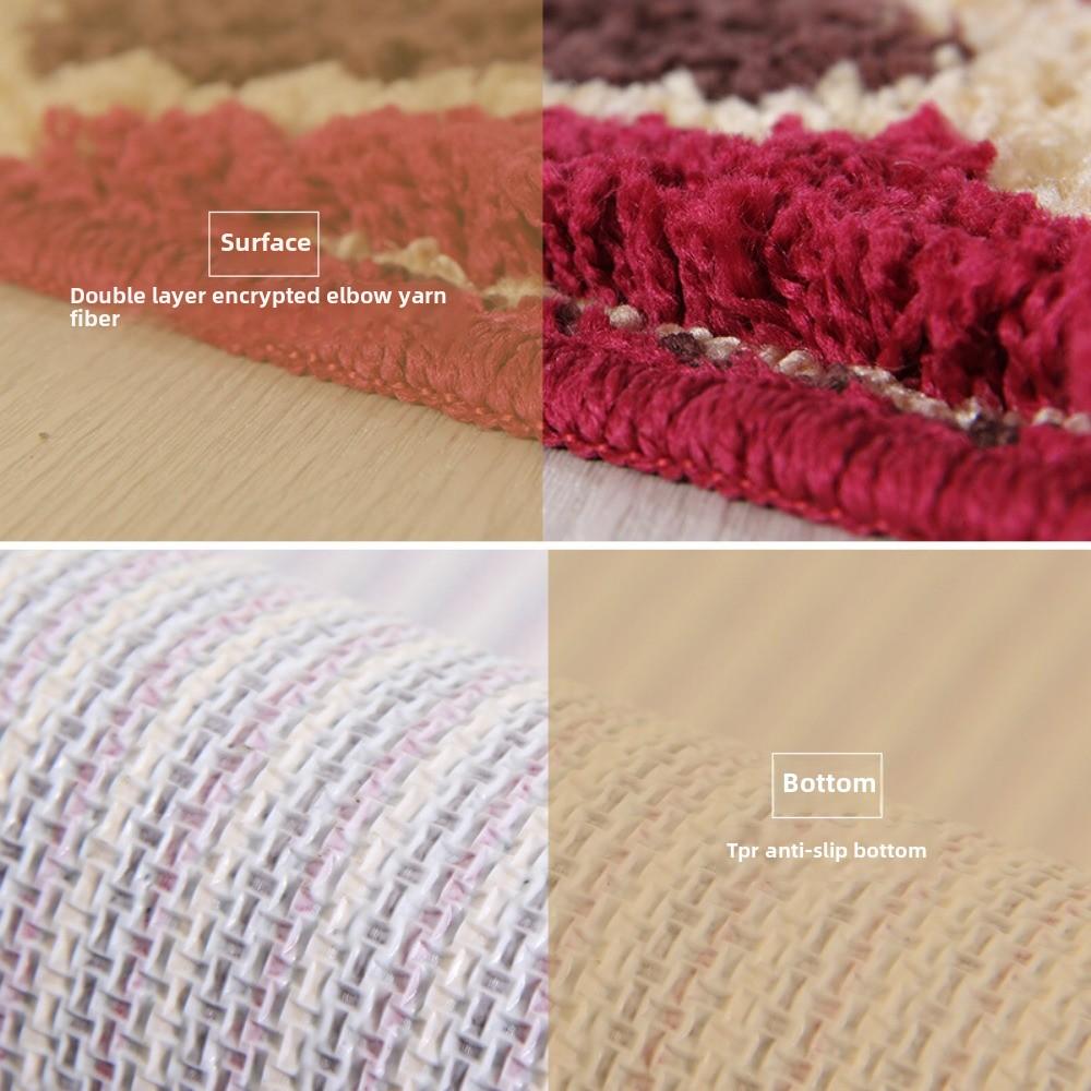 Floor Elbow Yarn Door Mat Bedroom Absorbent Foot Mat Bathroom Non-slip Mat