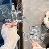 1pc Butterfly Design Bathroom Storage Hook Self-adhesive Girls Hairband Comb Storage Rack Home Organizer