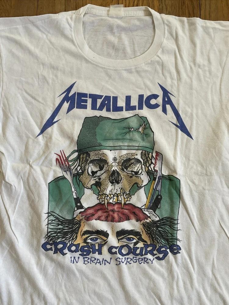 Metallica Интенсивный курс Доннингтон 1987 Pushead Ozzy Megadeth Репринт Унисекс Футболка S