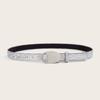 Girl Glittered Waist Belt Street Dance Jeans Belt Decorative Round Buckle