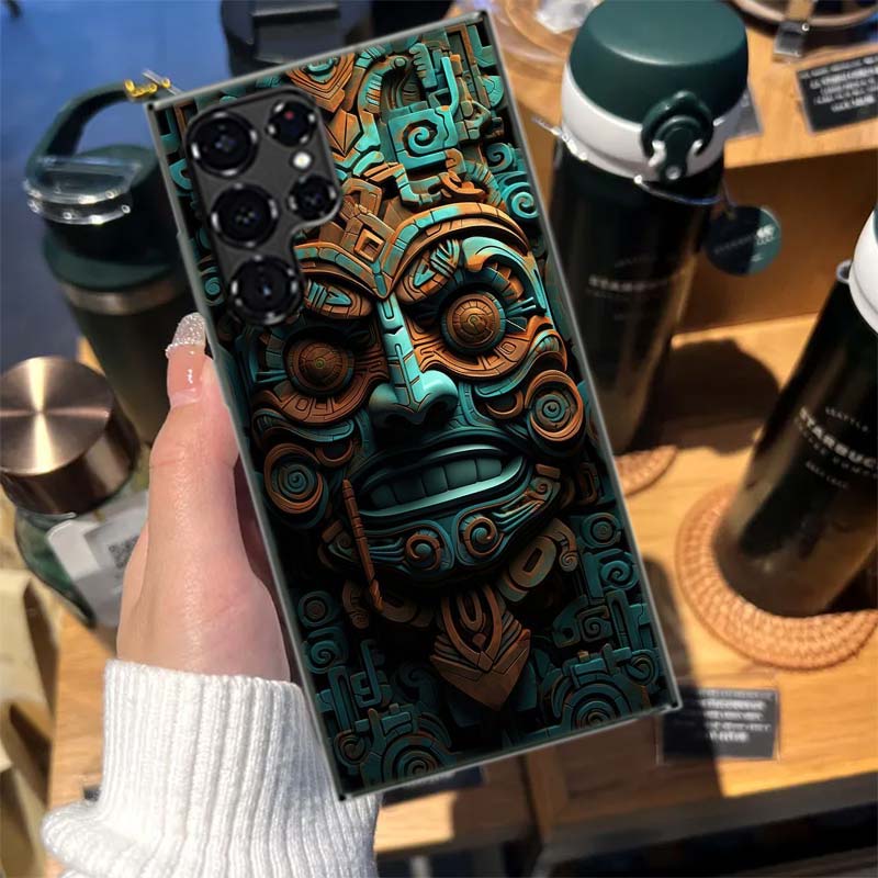 Aztec Maya Stone Cases Phone Case for Samsung Galaxy S26 Ultra S25 Edge S24 S23 FE S21 Plus S20 S22 Cover TPU Capa Shell Shockpr Samsung S23