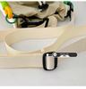 Women's Nylon Color Block One-Shoulder Crossbody Bag with Woven Lanyard, Lightweight and Stylish.