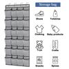 24 Grid Wall Hanging Shoe Organizer Over The Door Fabric Cabinet Closet Sundries Shoe Storage Bag Household Wall Storage Bag
