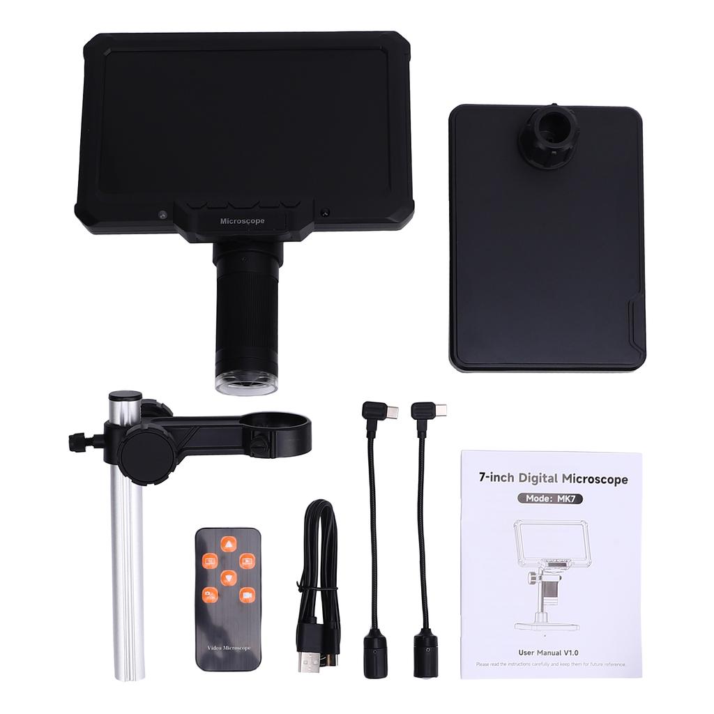 7  Digital Microscope, 1080P 1000X Coin Microscope Magnifier, 16MP Ultra Precise Focusing Soldering Microscopes for