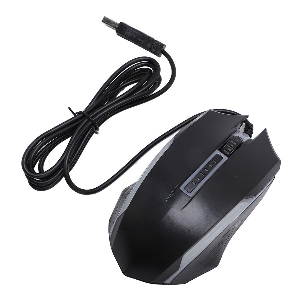 USB Wired Mouse with 4.9ft Cable 1200 DPI Sensitive Comfortable Grip RGB Optical Computer Mouse for