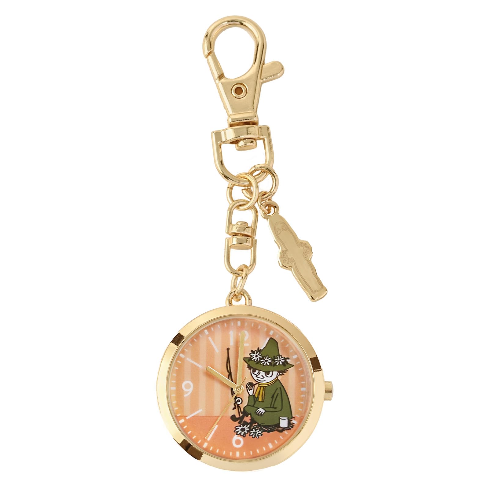 

Fieldwork Analog Pocket Watch Keychain with Moomin Design Comes in Special Bag Suitable for and Business Snufkin Hattifatteners Red Women s - Cute,