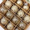 16pcs/set New Style Christmas Ball Set Glitter Deco Ball with Round Shapes for Christmas Tree Hanging Ornaments Plastic Material