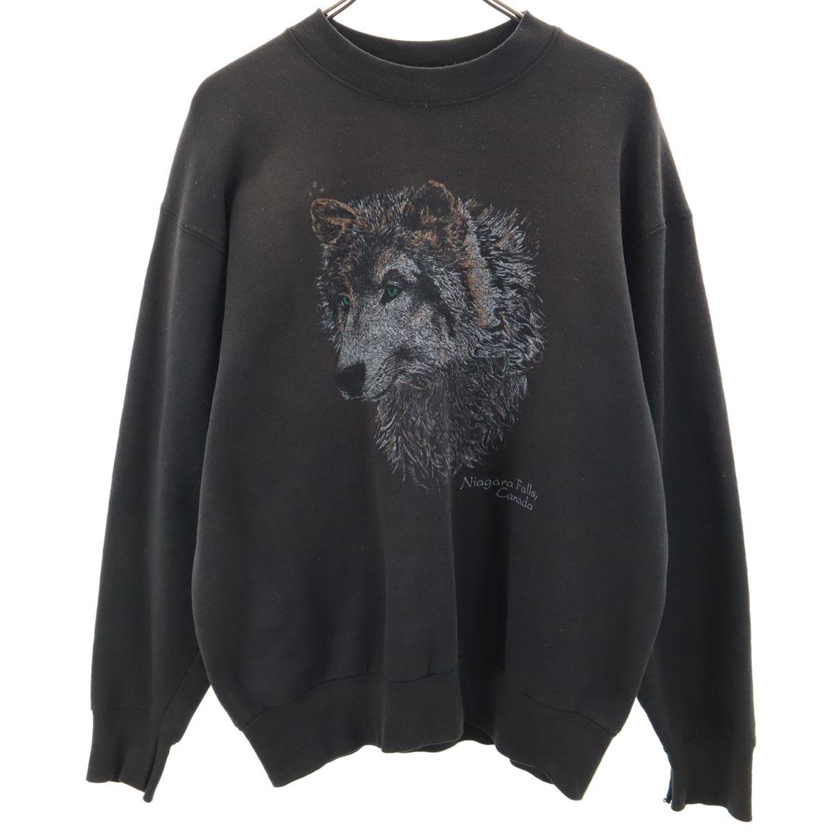 

FRUIT OF THE LOOM 90s Old Canadian Long sleeve sweat trainer Back brushed Men s Used