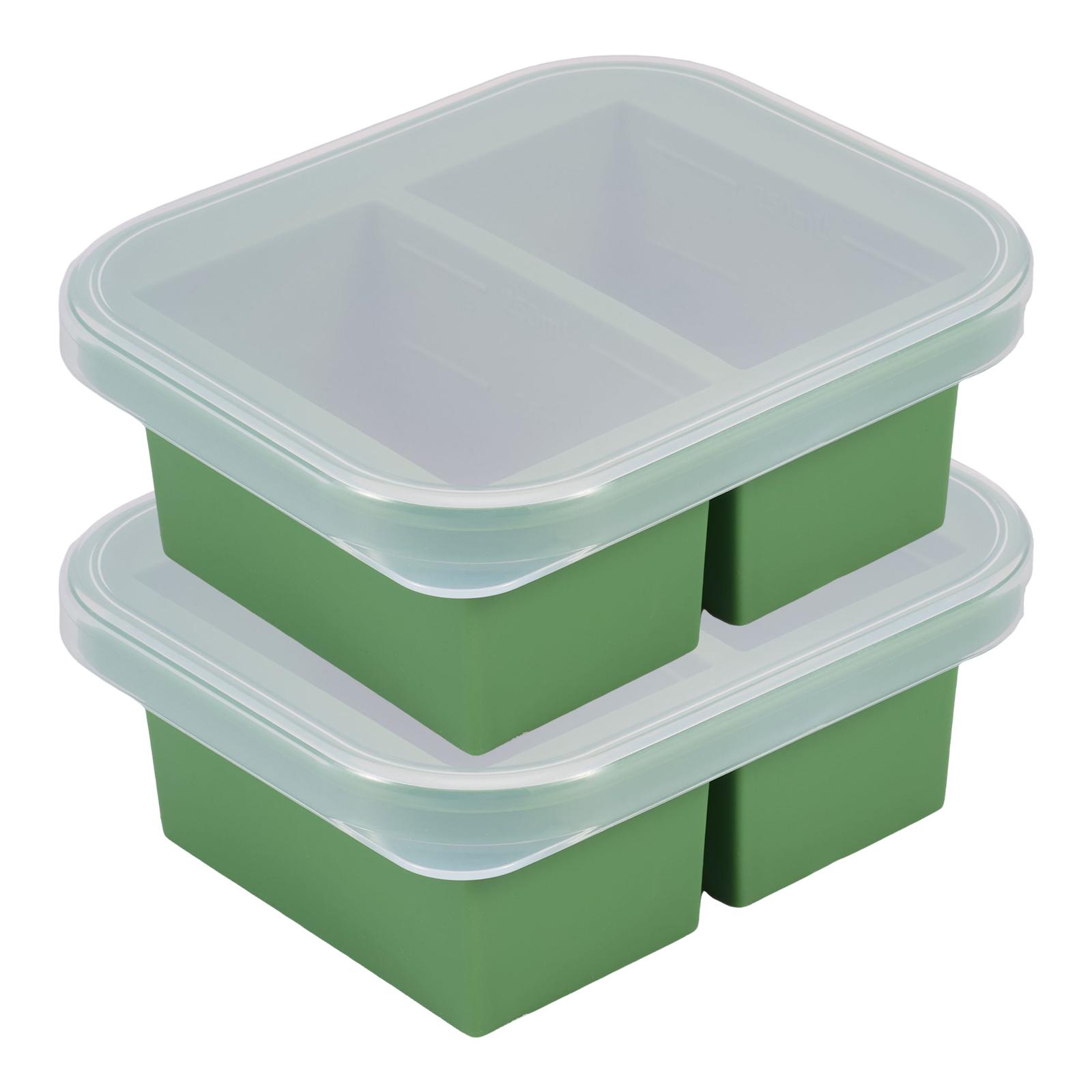 

2Pcs 500ml Silicone Soup Freezer Tray Food Meal Sauce Container Kitchen Microwave Coolers Soup Ice Molds Trays