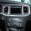 4XRed Carbon Fiber Center Control Air Vent Ring Trim Cover for Dodge Charger 11+