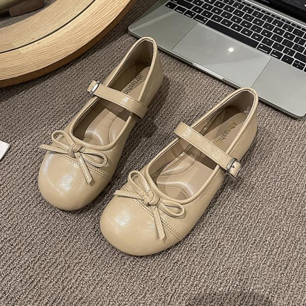 Fashion Shoes Woman 2025 Female Footwear Shallow Mouth Soft Bow-Knot New Dress Grandma On Heels Summer Butterfly Butterfly-knot Mary