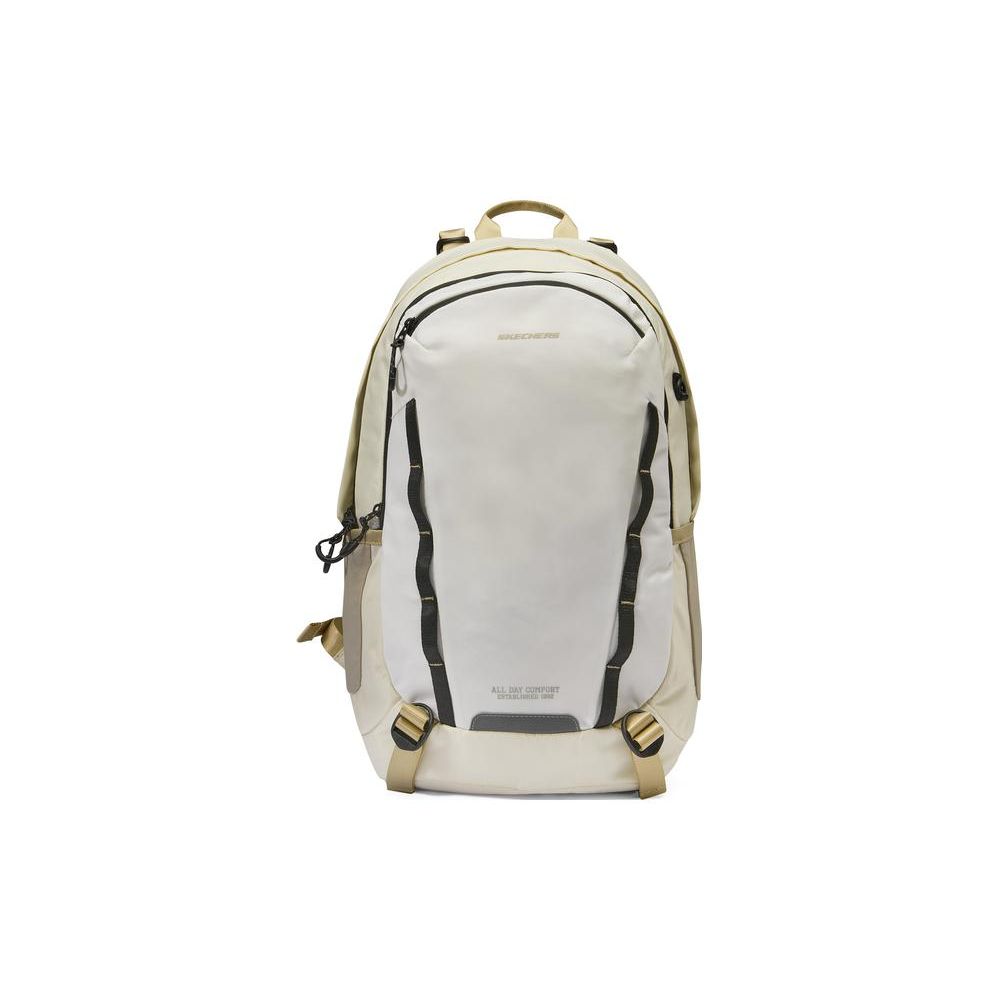 Skechers Versatile Large Capacity Fabric Backpack Unisex Backpacks Cream-White L323U158-031A Cream White