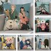 SSPY X FAMILY Anime Kuddfodral Plyschtyg Mjuk Dubbelsidig Tryckt Soffa Varm Vinter Hem Barnpresent Kuddfodral