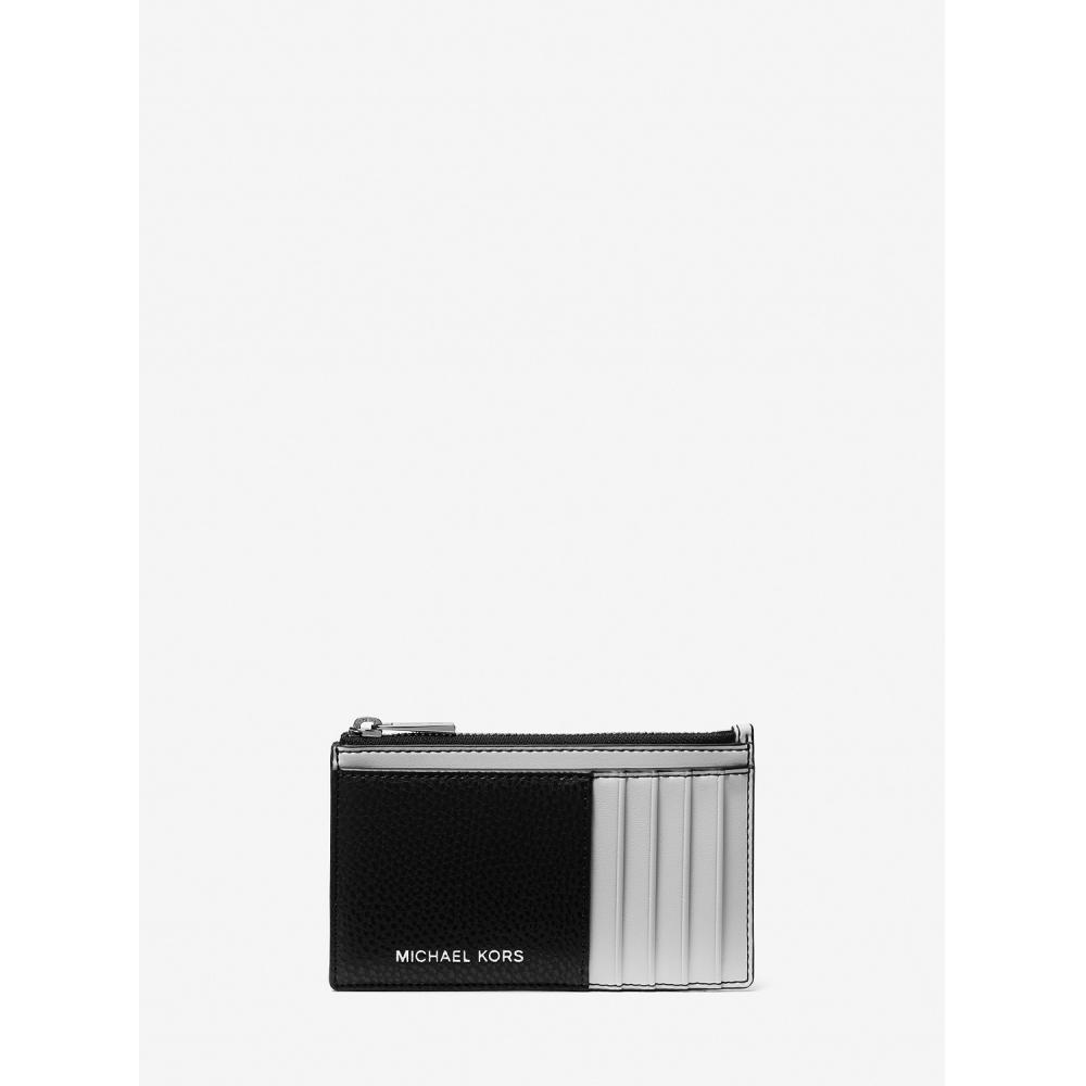 

Michael Kors Cooper Slim Two Tone Zip Wallet 36r5lcoz7u1 Black F