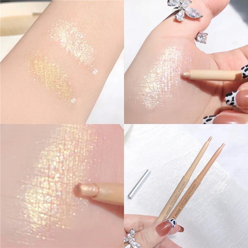 Glitter Eyeshadow Pen Pearlescent Diamond Eyeliner Pen Waterproof Highlight Brighten Silkworm Makeup Pencil Shiny Eyelids Makeup