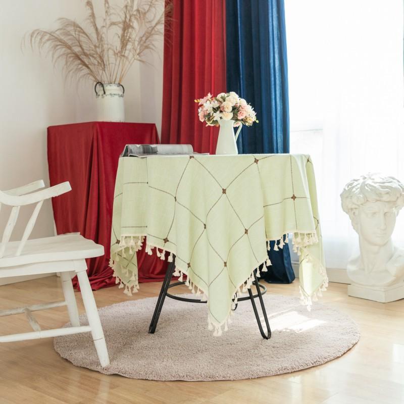 Waterproof Tablecloth With Tassels Christmas Party Decor Home Textile Table Cover Ins Style