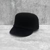 Chapeau simple en feutre de laine pour femme automne et hiver chaud à petit bord plat sommet plat chapeau d'équitation montrant le visage petit cuir velours patchwork polyvalent chapeau de cavalier