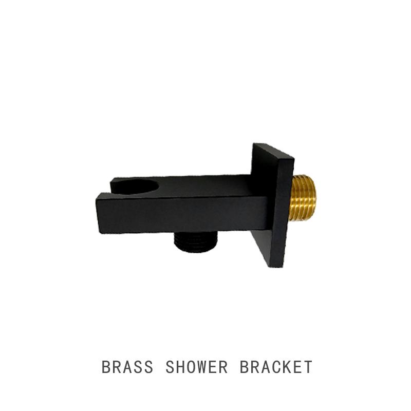 Black Chrome Bath Hand Shower Set Wall Mount Hand Held Brass Shower Head Copper Holder Stainless Steel Hose Water Saving Sprayer