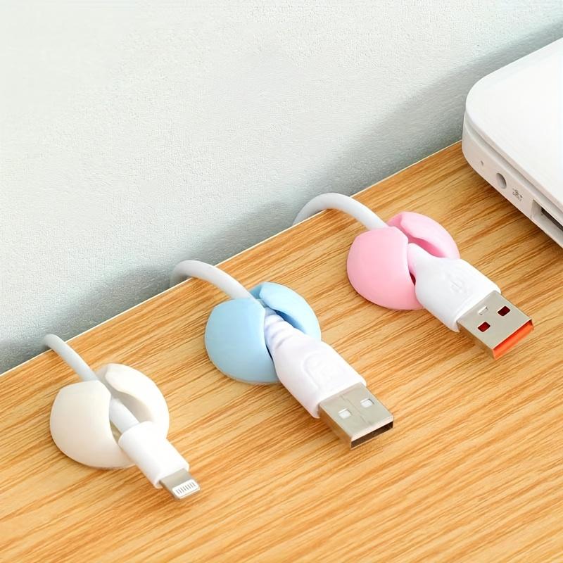 30pcs Desktop Cable Clips Portable Adhesive Cable Management Charger Wire Holder Clips Cord Organizer Home Office Car Nightstand