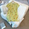 Plus-size Women's Summer New Chinese-style Tea Break Top and Wide-leg Long Pants Set