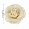 1-5Pcs Jute Hessian Burlap Rose Flowers Heads DIY Linen Handmade Flower Craft Accessories Vintage Rustic Wedding Home Decoration