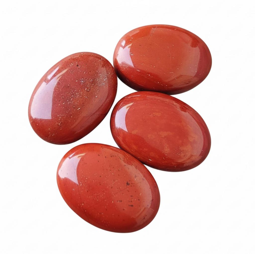 A Grade Red Jasper Gemstones - Oval Shape Flat Back Cabochons for Jewelry Making