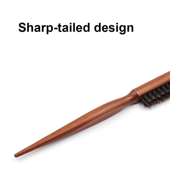 Wooden Handle Hair Brush with Boar Bristle Nylon Pin Hair Detangling Brush Men Women Portable Fluffy Hair Styling Comb