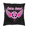 Soft Tokio Hotels Logo Music Rock Band Throw Pillow Case Decoration Custom Square Cushion Cover 40X40Cm Pillowcover Living Room