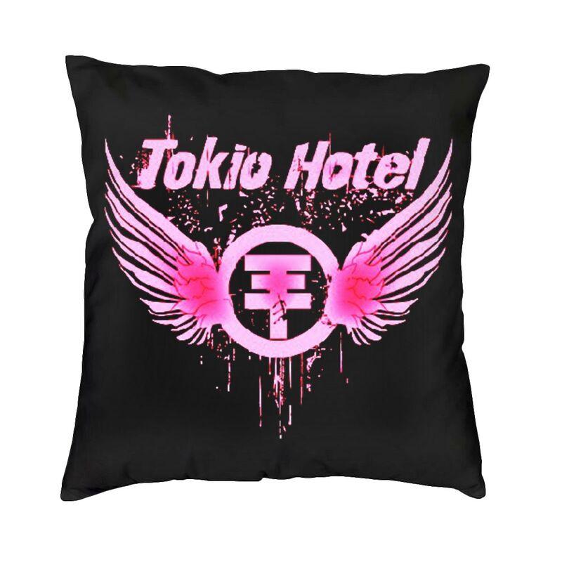 Soft Tokio Hotels Logo Music Rock Band Throw Pillow Case Decoration Custom Square Cushion Cover 40X40Cm Pillowcover Living Room