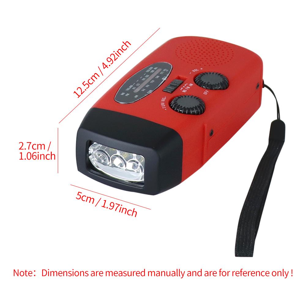 Multifunctional Portable Radio Hand Crank Power Generation Emergency Radio Solar Disaster Prevention FM AM WB NOAA Power Bank