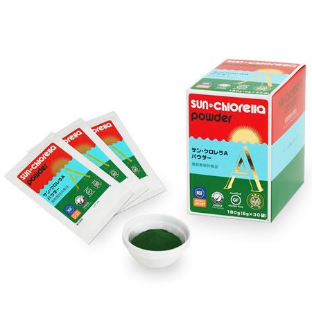 SUN Chlorella Powder Ein Chlorella-Pulver, 30 Beutel