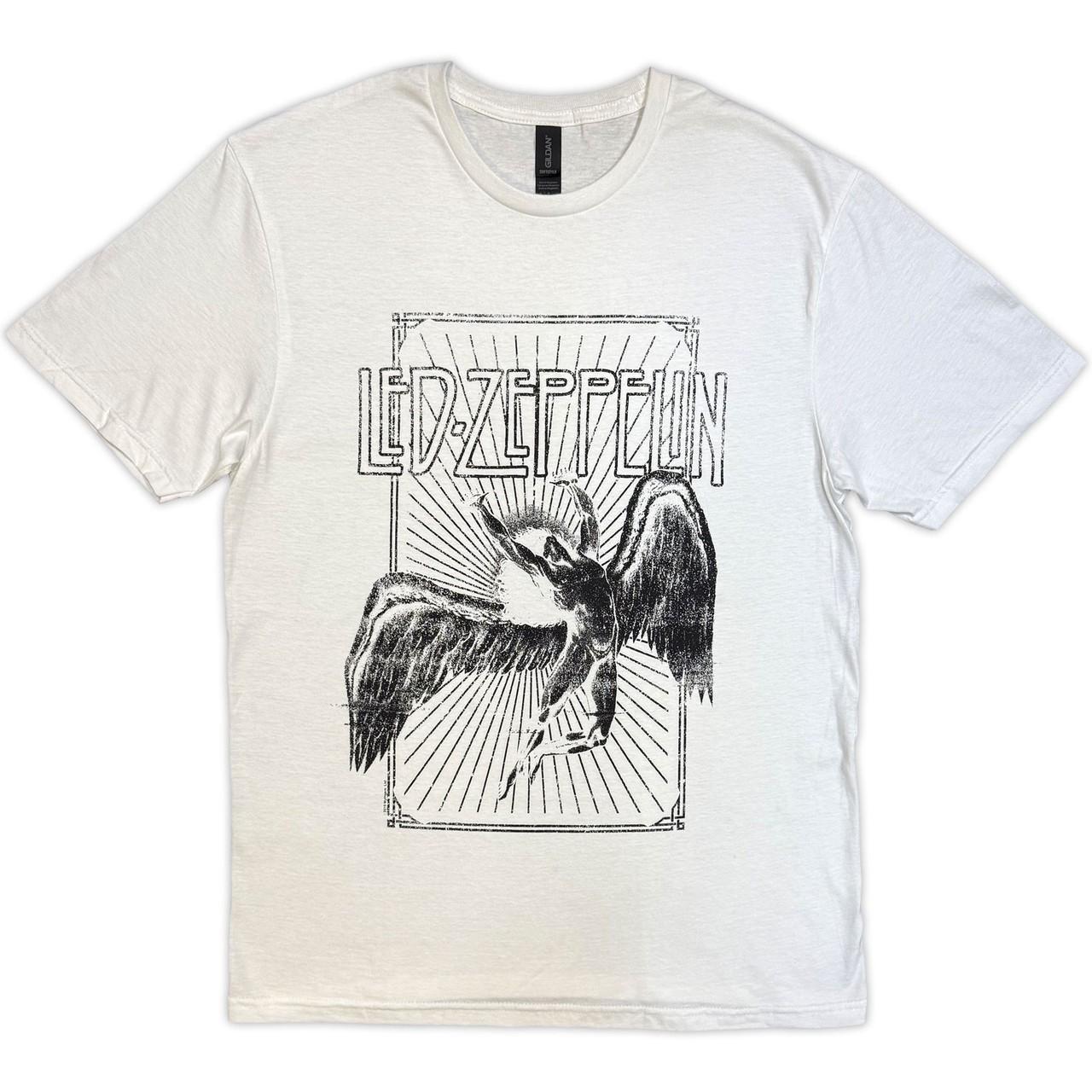 Led Zeppelin: Icarus Burst White T-Shirt (Officially Licensed) X-Large S