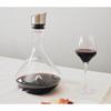 Crystal Glass Red Wine Decanter 2.2L (74.4 Oz) with 304 Stainless Steel Spout, Rapid Aeration, Enhance Wine Flavor