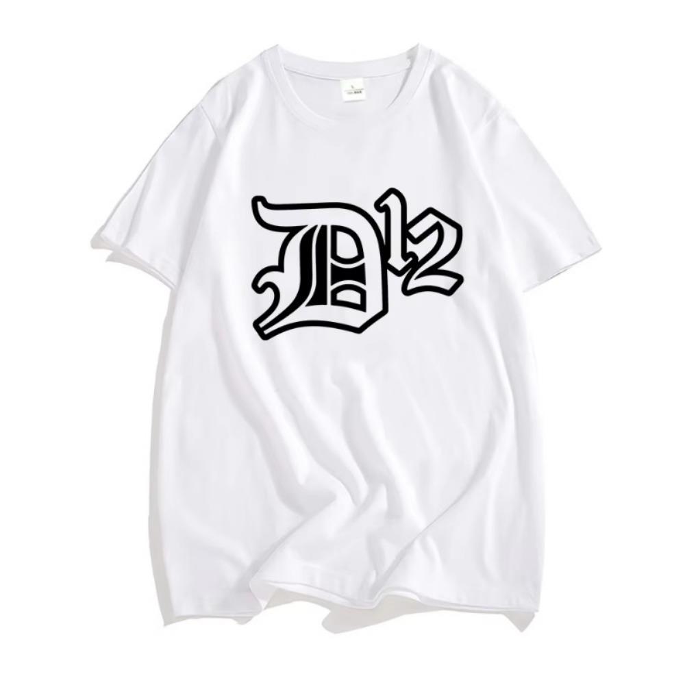 

D12 Band Printing T-shirt Grunge Hip Hop Streetwear Cotton Short Sleeve Male T Shirt Summer Round Neck Women Tshirt Print S