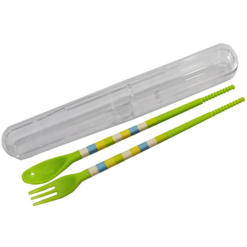 Ishida Magic Chopsticks, Mini Border, 18cm, Green, Non-Slip, 541046