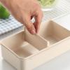 Portable Wheat Straw Lunch Boxs Containers with Compartments Knife Fork Picnic Food Container Microwave Bento Box