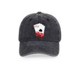 Baseball Caps Men Women Vintage Washed 100% Cotton Dad Hat Funny Poker Pattern Print DIY Team Logo Snapback Cap Hip Hop Hat