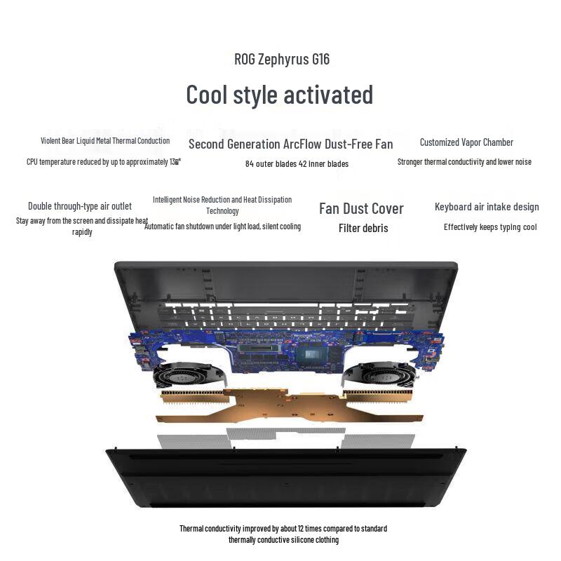 Asus ROG Zephyrus G16 Air 16-inch Performance Laptop (CN Version)