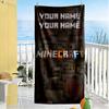 Minecraft Customizable Name Beach Towel High Absorbency Quickdry Suitable For Swimming Gym Camping Yoga Vacation